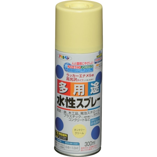 トラスコ中山 アサヒペン 水性多用途スプレー 300ML カントリークリーム 824-9102 (ご注文単位1本) 【直送品】