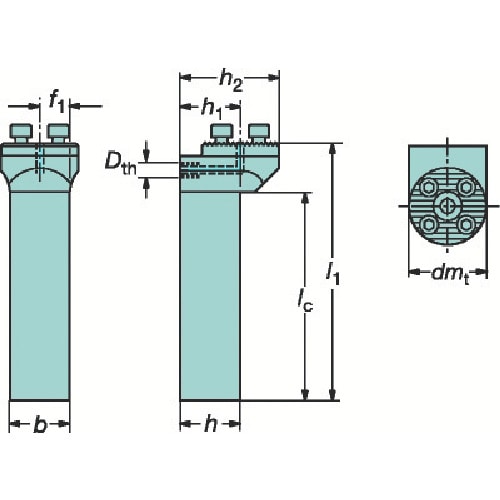 トラスコ中山 サンドビック コロターンSL シャンクアダプタ(480) 696-4036 (ご注文単位1個) 【直送品】