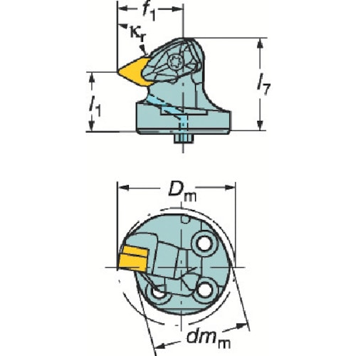 トラスコ中山 サンドビック コロターンSL コロターンRC用カッティングヘッド(410) 601-2990 (ご注文単位1個) 【直送品】