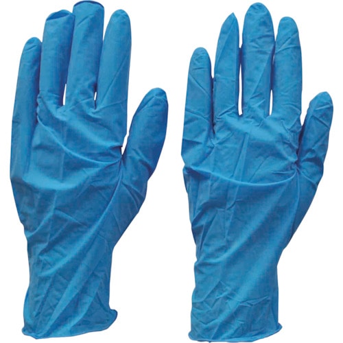 トラスコ中山 ダンロップ 粉なしニトリル極うす手袋100枚入BR1000 L ブルー 570-6569  (ご注文単位1箱) 【直送品】