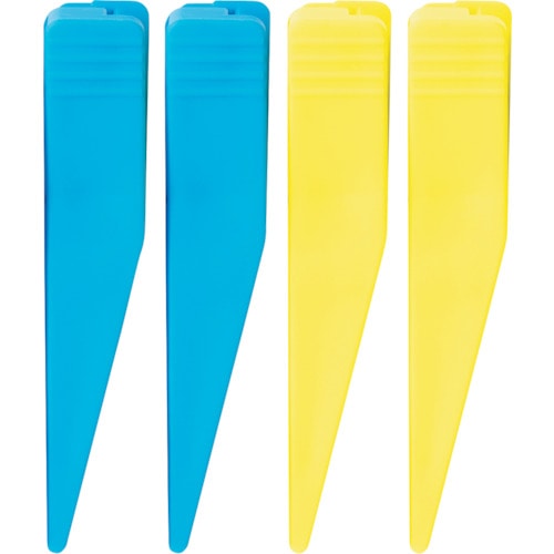 トラスコ中山 シンワ 標尺クリップ 巾60mm用 青・黄 各2個入 557-4593 (ご注文単位1個) 【直送品】