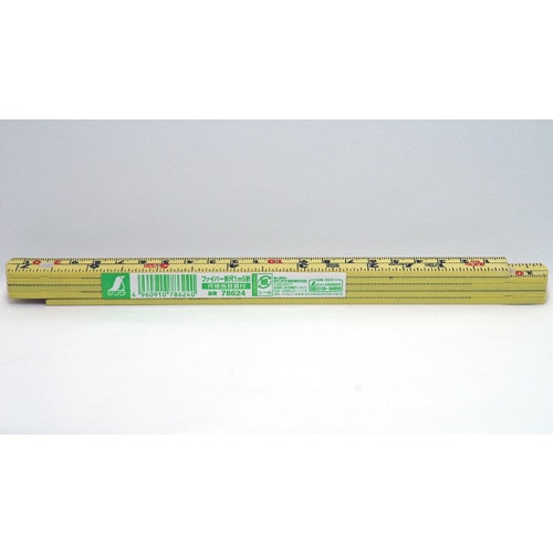 トラスコ中山 シンワ ファイバー折尺 尺相当目盛付1m 5折 バラ 816-4607  (ご注文単位1本) 【直送品】