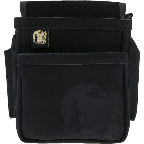 トラスコ中山 侍BLACK 電工腰袋 2段 小SRBF-7 388-5065 (ご注文単位1個) 【直送品】