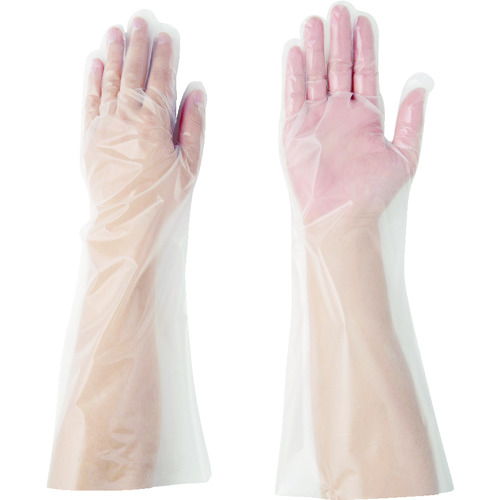 トラスコ中山 AS サニメントロング手袋 エンボス M 100枚入 828-6335 (ご注文単位1箱) 【直送品】