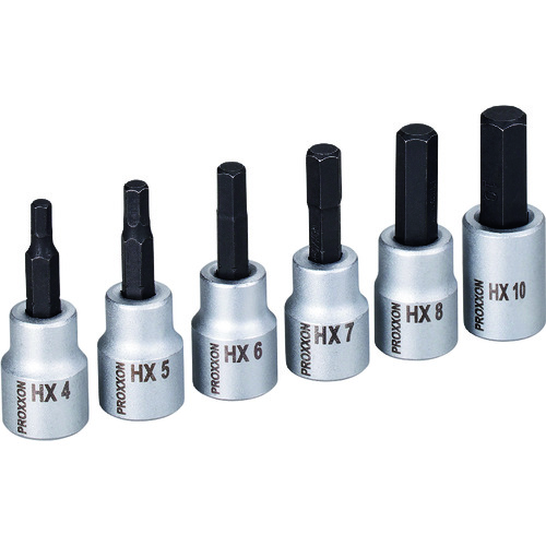トラスコ中山 プロクソン ヘックスビットソケット6点セット 3/8” 232-1209 (ご注文単位1セット) 【直送品】