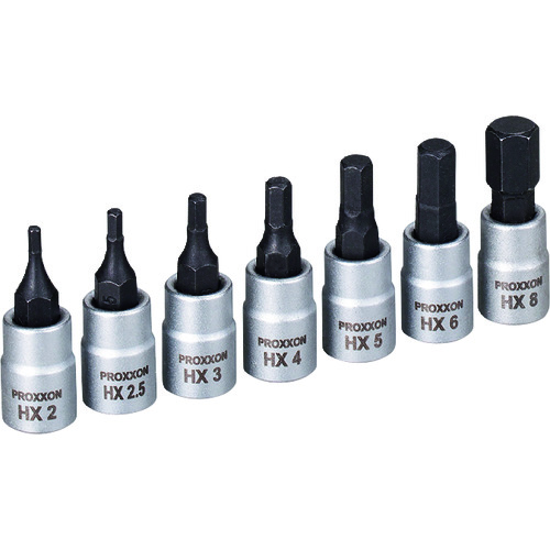 トラスコ中山 プロクソン ヘックスビットソケット7点セット 1/4” 232-1146 (ご注文単位1セット) 【直送品】