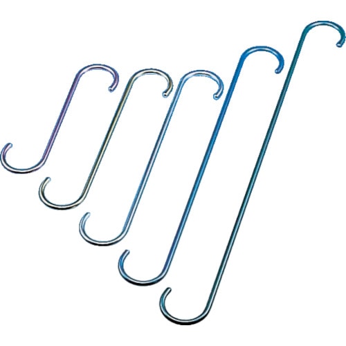 トラスコ中山 水本 ファンシーSフック ストレート（ブラウン） 全長200mm 858-0893  (ご注文単位1個) 【直送品】