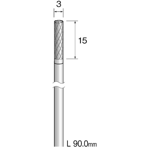 トラスコ中山 ミニモ ロングシャフト超硬カッター クロスカット Φ3 852-7464 (ご注文単位1本) 【直送品】