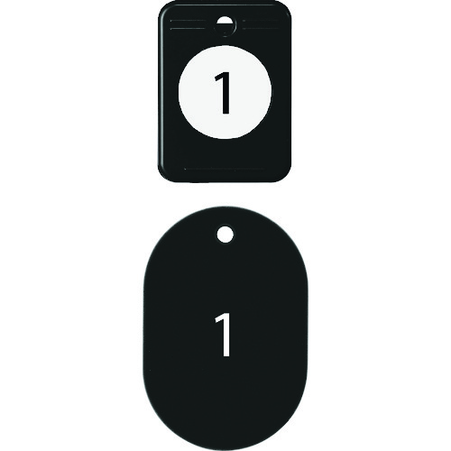 トラスコ中山 OP クロークチケット 1~20番 黒 (20組入) 159-4722 (ご注文単位1箱) 【直送品】