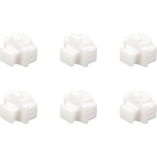 トラスコ中山 バッファロー LANポートカバー 6個入り ホワイト 428-5826 (ご注文単位1個) 【直送品】