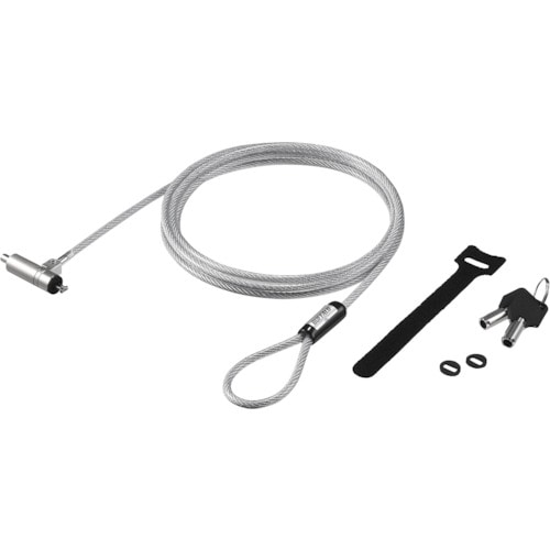 トラスコ中山 バッファロー シリンダー錠タイプワイヤーロック Nanoスロット対応 マスターキー仕様 452-0868 (ご注文単位1個) 【直送品】