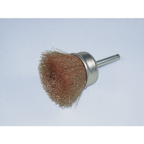 トラスコ中山 ヤナセ 軸付カップブラシ 真鍮 50x25x6x35 812-3791  (ご注文単位1個) 【直送品】