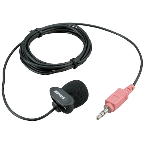 トラスコ中山 バッファロー マイクロフォン ミニクリップ ブラック 452-0848 (ご注文単位1個) 【直送品】