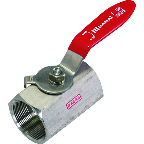 トラスコ中山 ハマイ ステンレス製禁油処理ボールバルブ(レバー) 161-0908 (ご注文単位1個) 【直送品】