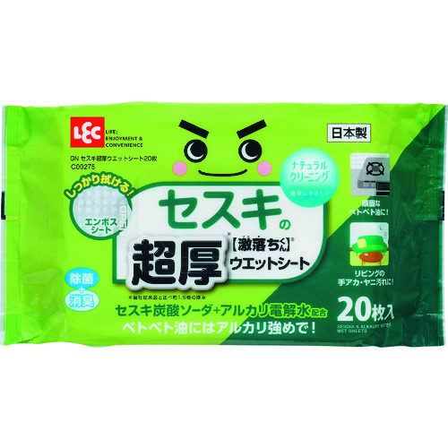 トラスコ中山 レック 激落ちくんセスキ超厚ウエットシート20枚 215-9168 (ご注文単位1個) 【直送品】