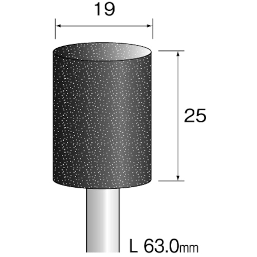 トラスコ中山 ミニモ ブラック砥石 A#60 φ19 (10本入) 852-6333 (ご注文単位1袋) 【直送品】