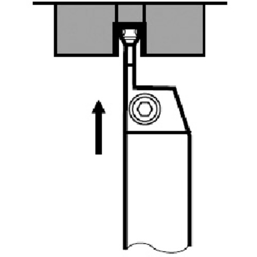 トラスコ中山 タンガロイ マイティー・シリーズ 外径深溝入れ・旋削加工用バイト CGSSR／L－D 350-2171  (ご注文単位1個) 【直送品】