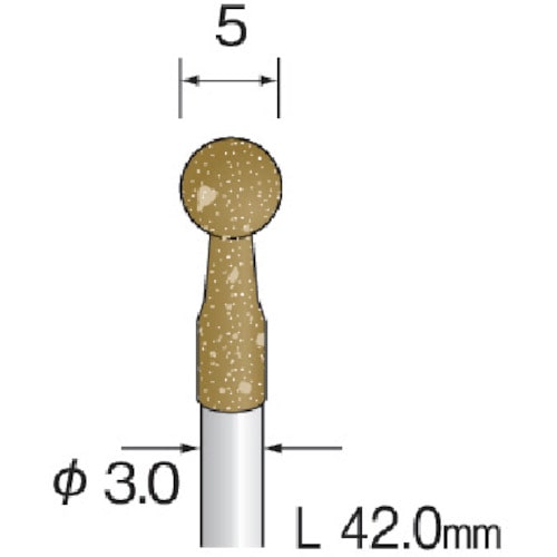 トラスコ中山 ミニモ 研削用ゴム砥石 WA ミディアム#80 φ5 (10本入) 852-6878 (ご注文単位1袋) 【直送品】