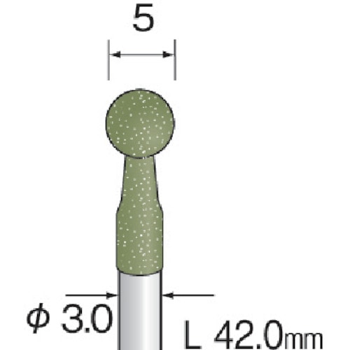トラスコ中山 ミニモ 研磨用ゴム砥石 WA ミディアム#400 φ5 (10本入) 852-6908 (ご注文単位1袋) 【直送品】