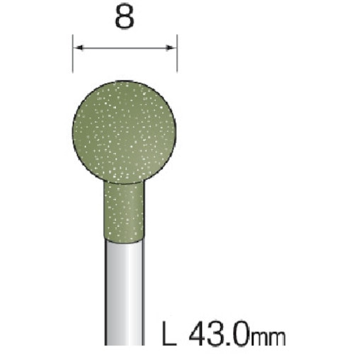 トラスコ中山 ミニモ 研磨用ゴム砥石 WA ミディアム#220 φ8 (10本入) 852-6918 (ご注文単位1袋) 【直送品】