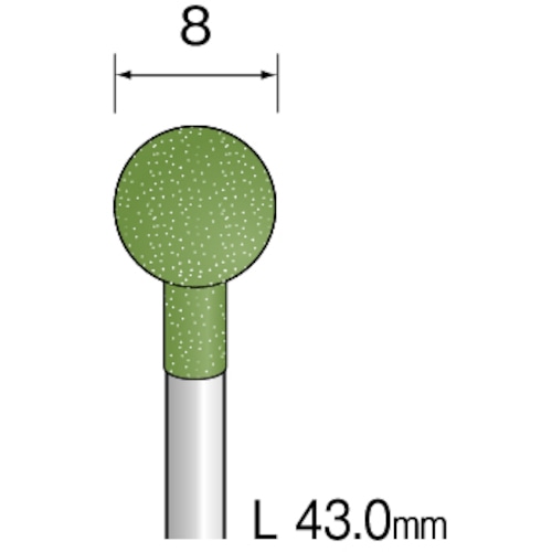 トラスコ中山 ミニモ 研磨用ゴム砥石 WA ミディアム#400 φ8 (10本入) 852-6920 (ご注文単位1袋) 【直送品】