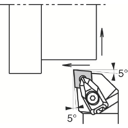 トラスコ中山 京セラ 外径・端面加工用ホルダ DCLN 358-0199  (ご注文単位1本) 【直送品】