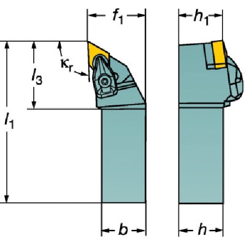 トラスコ中山 サンドビック コロターンRC ネガチップ用シャンクバイト（410） 609-6611  (ご注文単位1個) 【直送品】