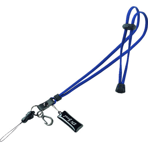 トラスコ中山 SANWA ネックストラップ(丸紐、ブルー) 200-8695 (ご注文単位1個) 【直送品】