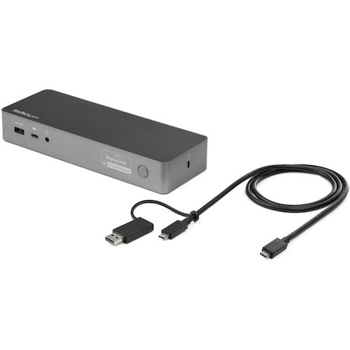 トラスコ中山 スターテック ドック/USB-A&C/2画面/4K60 HDMI DP/60W PD/4x USB/LAN/AUX 489-2543 (ご注文単位1箱) 【直送品】