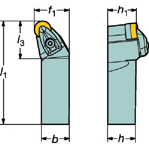 トラスコ中山 サンドビック コロターンRC ネガチップ用シャンクバイト（410） 570-6033  (ご注文単位1本) 【直送品】