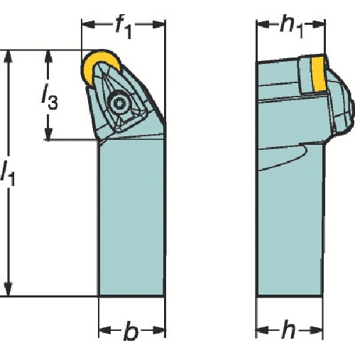 トラスコ中山 サンドビック コロターンRC ネガチップ用シャンクバイト（410） 606-9304  (ご注文単位1本) 【直送品】