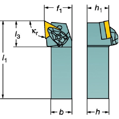 トラスコ中山 サンドビック コロターンRC ネガチップ用シャンクバイト（410） 570-7200  (ご注文単位1個) 【直送品】