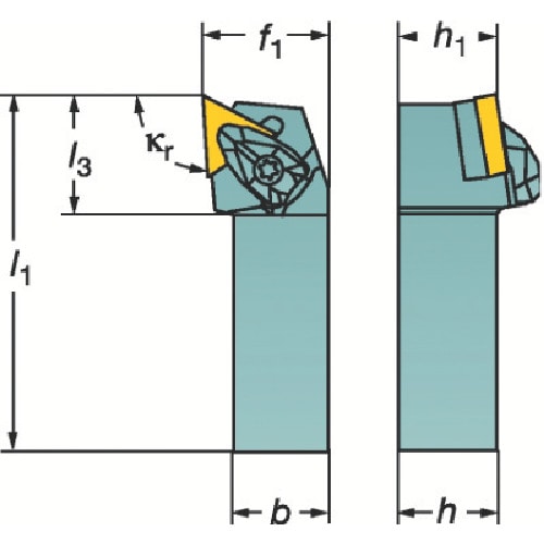 トラスコ中山 サンドビック コロターンRC ネガチップ用シャンクバイト（410） 130-3821  (ご注文単位1個) 【直送品】