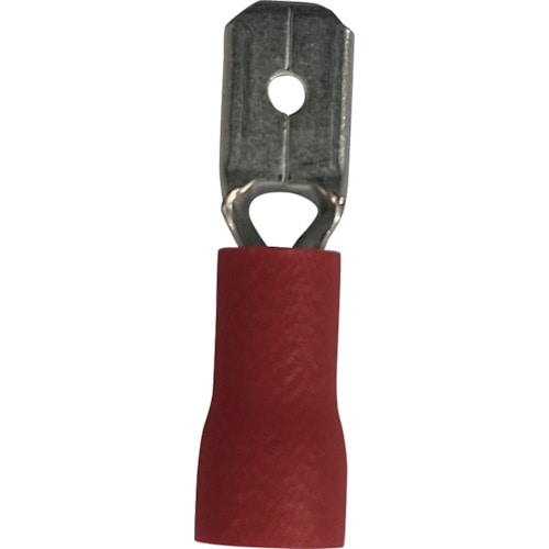 トラスコ中山 ストロングホールド ビニール絶縁被覆付圧着端子 オス型 電線サイズ:AWG22~16/0.3~1.25sq 187タブ用 25個入り EDV18-187MB-Q 249-7976 (ご注文単位1袋) 【直送品】