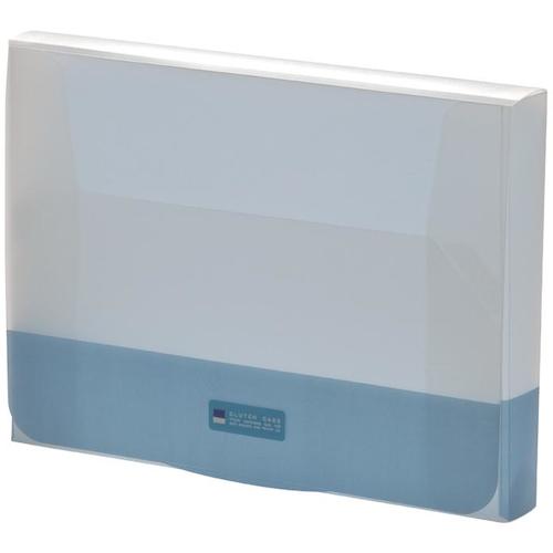 トラスコ中山 リヒト クラッチケース ブルー A4 226-8117 (ご注文単位1冊) 【直送品】