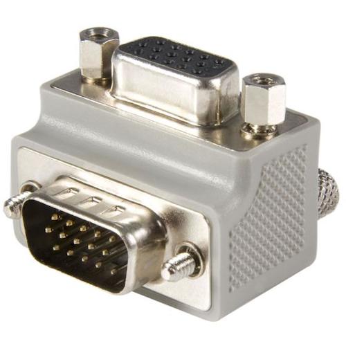 トラスコ中山 スターテック ディスプレイアダプター/VGA ジェンダーチェンジャー/L型90度/オス-メス/D-Sub 15ピン/延長用中継アダプタ 539-1274 (ご注文単位1袋) 【直送品】
