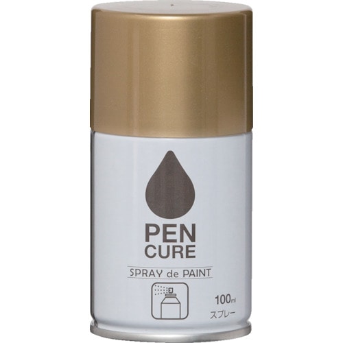 トラスコ中山 ニッぺ ペンキュア SPRAY de PAINT 100ml ゴールドメタリック HB011－100 859-8542  (ご注文単位1本) 【直送品】
