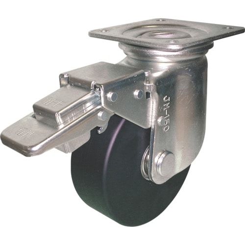 トラスコ中山 ヨドノ 重荷重用導電MCナイロン車輪(ベアリング入)自在金具ストッパー付 857-4699 (ご注文単位1個) 【直送品】