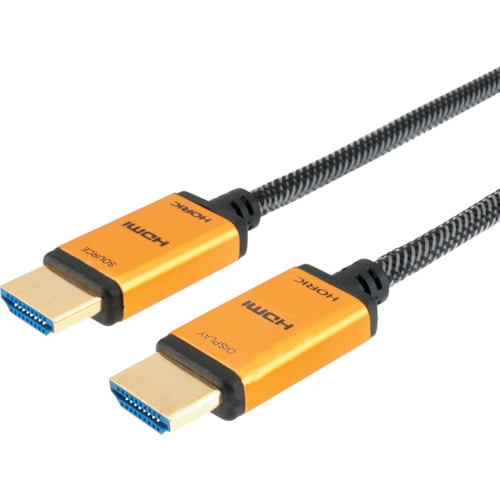 トラスコ中山 ホーリック 光ファイバー HDMIケーブル 10m メッシュケーブル ゴールド HH100-533GM 379-0841 (ご注文単位1個) 【直送品】