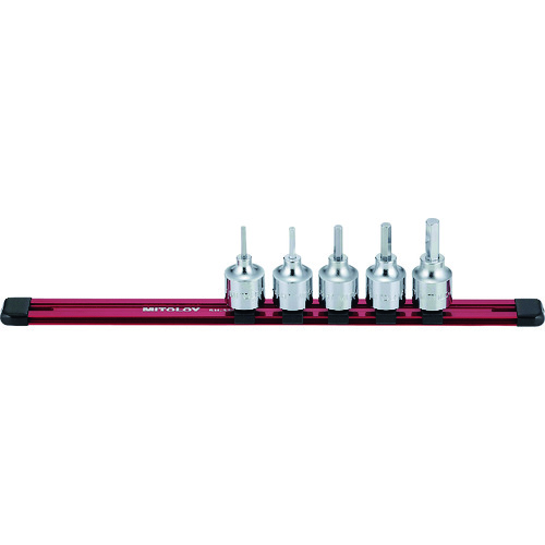 トラスコ中山 ミトロイ 1/2 ヘックスソケット ホルダーセット 5コマ6点 342-1868 (ご注文単位1セット) 【直送品】