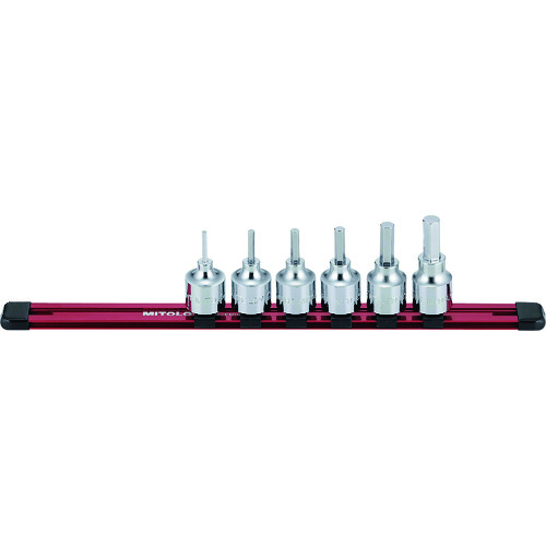 トラスコ中山 ミトロイ 1/2 ヘックスソケット ホルダーセット 6コマ7点 342-0388 (ご注文単位1セット) 【直送品】