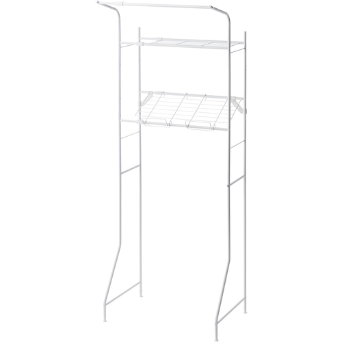トラスコ中山 平安伸銅工業 洗濯機ラック ハンガーバー付き マットホワイト 511-1149  (ご注文単位1台) 【直送品】