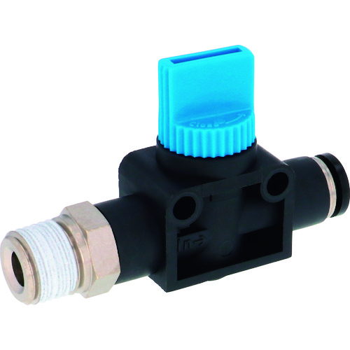 トラスコ中山 ピスコ ハンドバルブ ストレートB3方弁チューブR1/4出力6 148-1656 (ご注文単位1個) 【直送品】