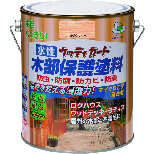 トラスコ中山 ニッぺ 水性ウッディガード 1.6L 透明クリヤー HW213-1.6 859-9113 (ご注文単位1缶) 【直送品】