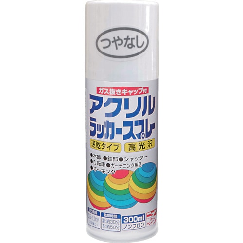 トラスコ中山 ニッぺ アクリルラッカースプレー 300ml つやなしホワイト HWE002－300 818-0092  (ご注文単位1本) 【直送品】
