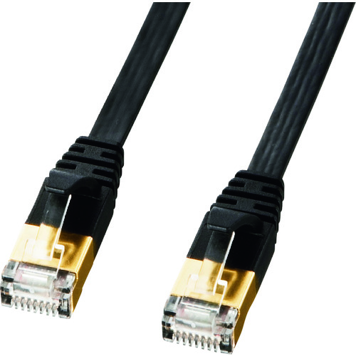 トラスコ中山 SANWA CAT7ウルトラフラットLANケーブル(3m、ブラック) 202-2873 (ご注文単位1本) 【直送品】