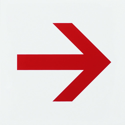 トラスコ中山 光 アクリルマットサイン 矢印 160mmX160mm 112-1715 (ご注文単位1枚) 【直送品】