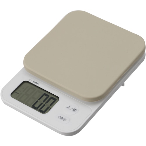 トラスコ中山 dretec デジタルスケール「ブランジェ」2kg ベージュ 468-9482 (ご注文単位1台) 【直送品】