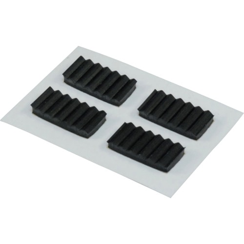トラスコ中山 光 波ゴムクッション黒3×10×20mm 820-1731 (ご注文単位1パック) 【直送品】
