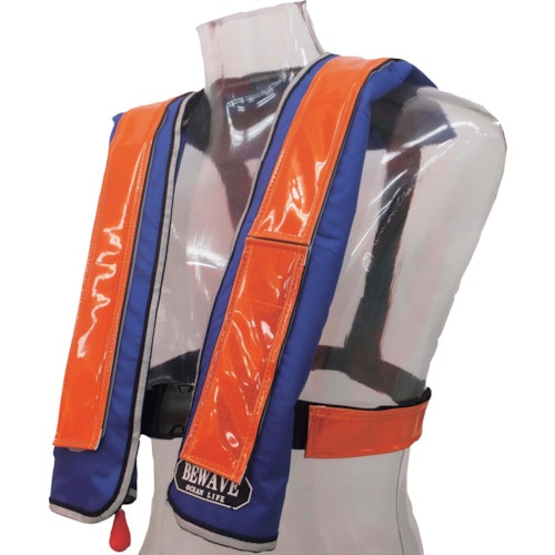 トラスコ中山 オーシャンライフ 自動膨張式ショルダータイプ 作業用ライフジャケット 反射材オレンジ TYPE A 377-6545 (ご注文単位1着) 【直送品】